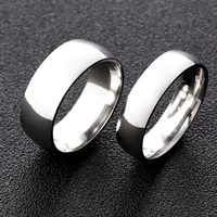 unisex fashion stainless steel engagement couple band finger rings jewelry gift