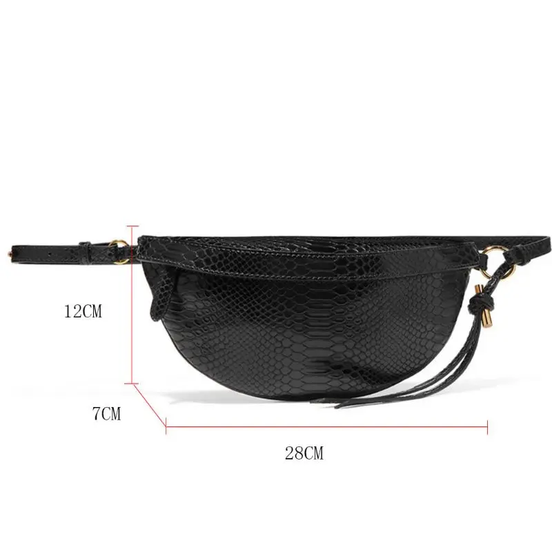 

Women Snakeskin Pattern Waist Fanny Pack Belt Bag Travel Hip Bum Small Purse Chest Phone Pouch