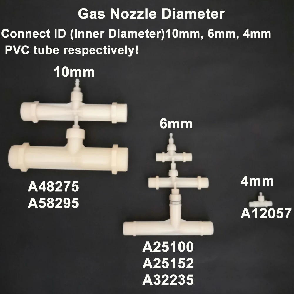PVDF 1/4, 1/2, 3/4, 1, 1,5, 2 эжектор трубки Вентури для смешивания озона с водой со встроенным антиобратным клапаном потока