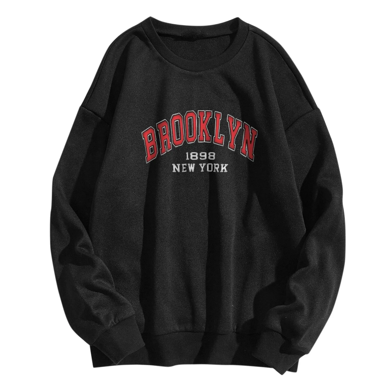 59# 2021 Letter Print Sweatshirts Women Korean Style O-neck Sweatshirt Harajuku Hooded Tops Long Sleeve Pullovers Moletom