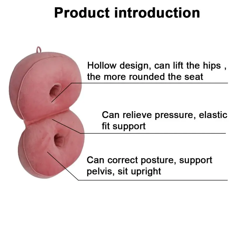 Двойная комфортная плюшевая подушка складная можно хранить поднимающая бедра