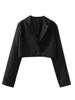 jc%c2%b7kilig autumn 2021 new womens short lapel small suit high waist navel blazer x6048