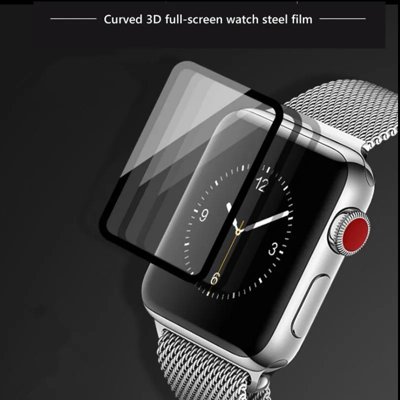 

10pcs 3D Screen Protector Glass For Apple Watch Series 1 2 3 4 5 38mm 40mm 44mm 42mm Full Cover Tempered Glass Protective Film