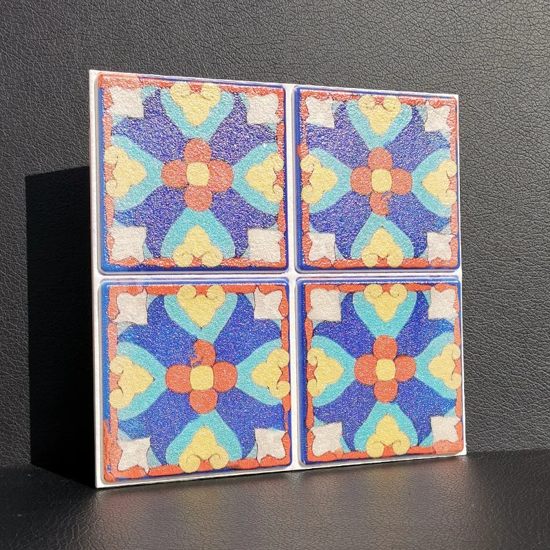 3D Moroccan Pattern Wall Stickers Self-adhesive Wallpaper Foam Anti-collision Hotel Restaurant Wall Decora Renovation Stickers