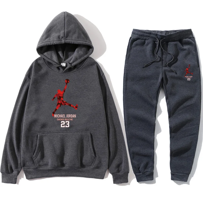 

2021 Winter Brand Tracksuits Men's sets Long Sleeve Pullover + Jogging Trousers 2pcs Sets Fitness Running Suits Male