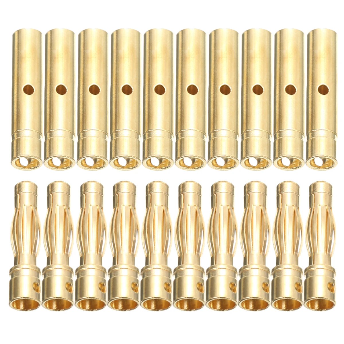 10Pair/20pcs 4mm For RC Battery Motor Bullet Banana Plug Male Female Connector Gold-plated Connectors | Электроника