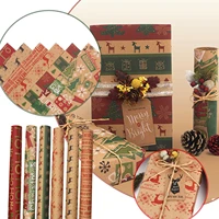 christmas wrapping paper christmas elements collection single sided wrapping paper plaid barn moose and patterns 70cmx50cm