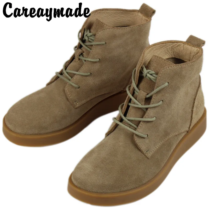 Весенняя обувь Careaymade из натуральной кожи чистые ботильоны ручной работы в стиле