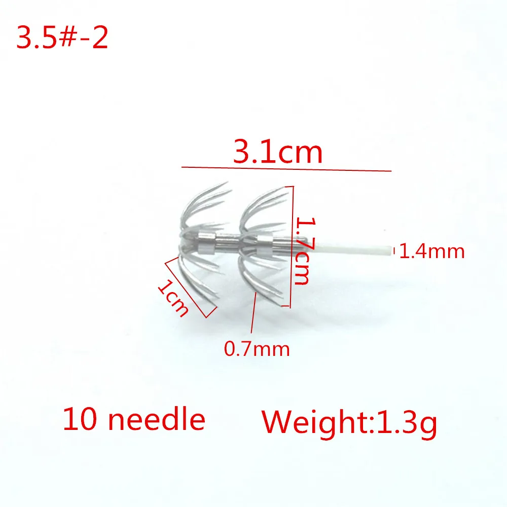

5pcs/lot Double Squid Umbrella Hook, Stainless Steel Waterproof Multi-claw Hook, Cuttlefish Hook, Wooden Shrimp Accessories