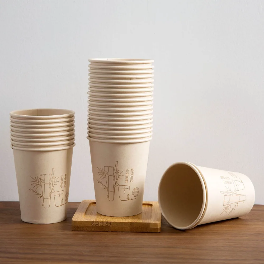 40/20 штук в упаковке экологически бамбуковое волокно Бумага чашки офисные