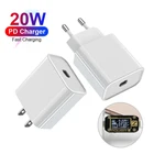 PD 20 Вт USB-C адаптер питания зарядное устройство для iPad Pro Air iPhone 12 11 Pro Max Xs X 18W смарт-телефон QC4.0 Быстродействующее зарядное устройство Samsung S21 S20
