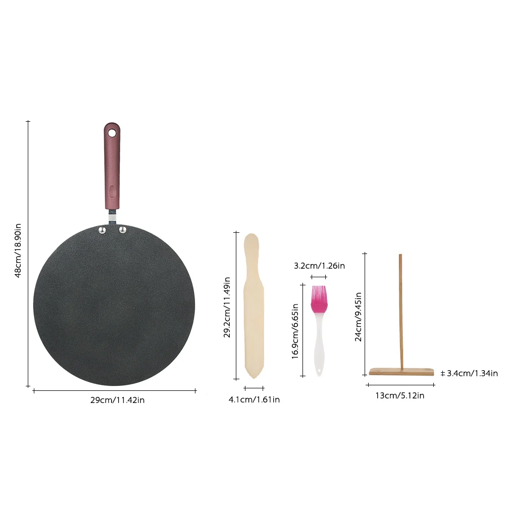 Iron Frying Pan Flat Pancake Griddle Non-stick Cookware for Kitchen Pancake Egg Omelette Frying Gas Cooker Durable Saucepan images - 6