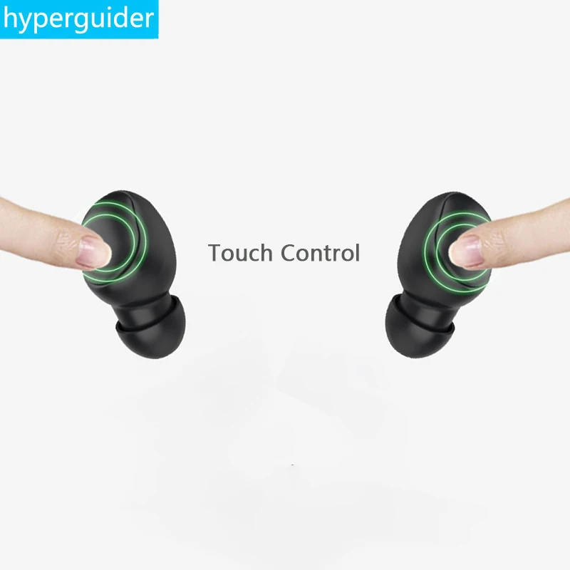 Hyperguider наушники TWS Bluetooth 5 0 Беспроводная гарнитура бинауральные вызова стерео Бас
