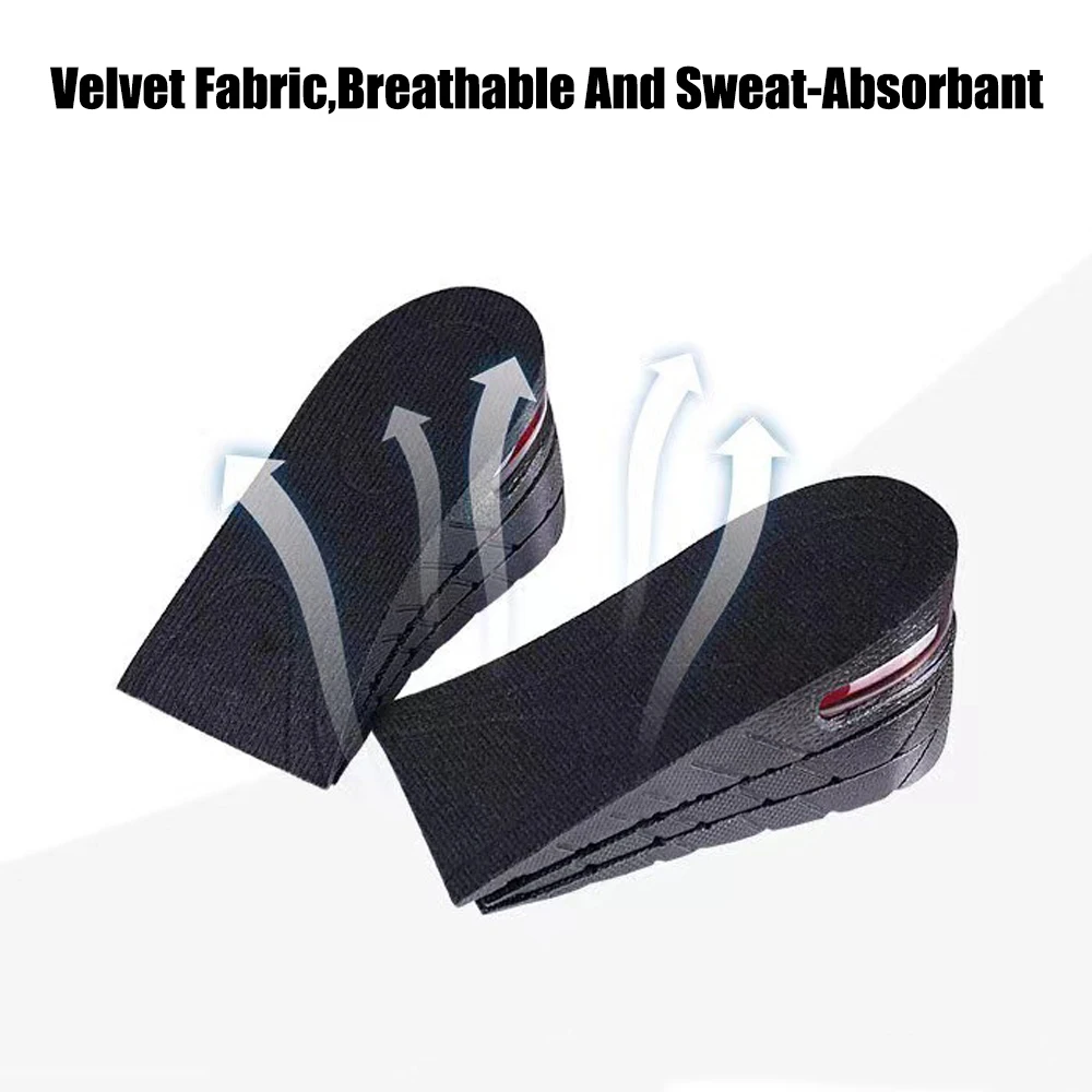 Height Increase Insoles for Men Women Elevator Shoes Cushion Unisex Sneakers Heel Lifting Insert Heighten Half Insoles 3-7.5cm