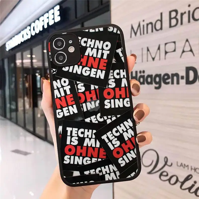 

Krajews Techno Music Phone Case For iphone 12 11 8 7 plus mini x xs xr pro max matte transparent cover