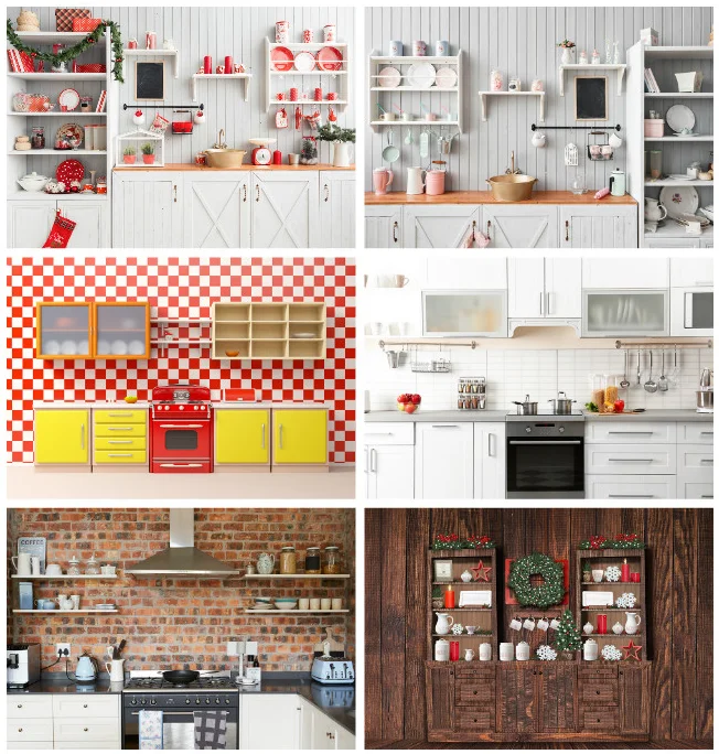 

Kitchen Baking Cooking Photography Background Child Baby Cook Birthday Studio Photocalls Customize Printed Photo Backdrops