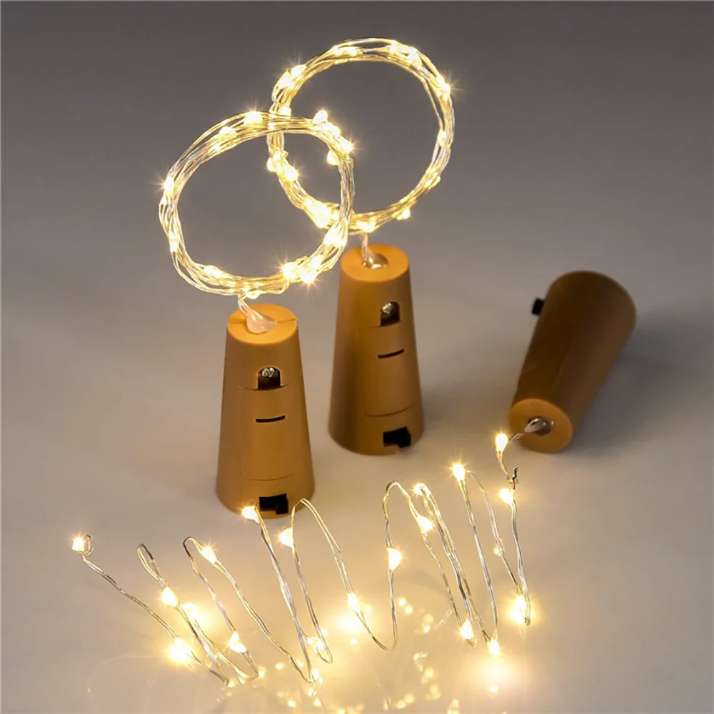 

50Pcs LED Light String For Wine Bottle Cork Bottle Lights Battery Cork for Party Wedding Christmas Halloween Bar Decor Lighting