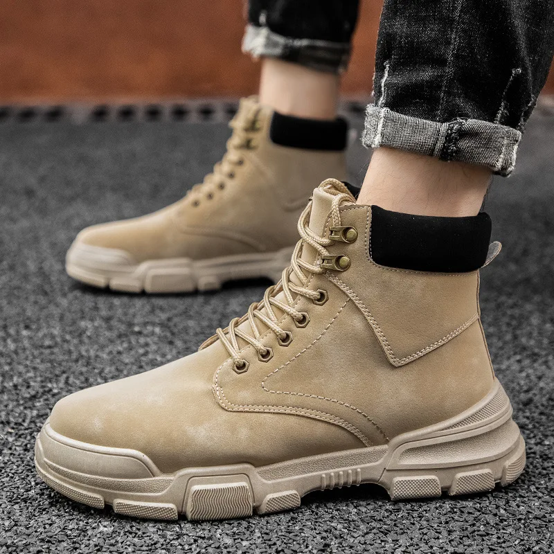 

2020 Fashion Winter Men's Boots Leather Male Waterproof Shoes Chaussure Mans Casual Shoes For Men Boots Footwear Male Sneakers
