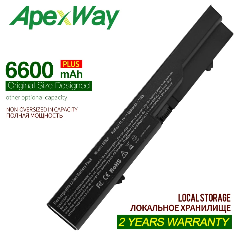 

ApexWay 6600mAh Battery For HPHSTNN-CB1A ProBook 4320s 4321S 4325s 4421s 4425s 4520s 4525s 4326s 4420s 420 425 620 625