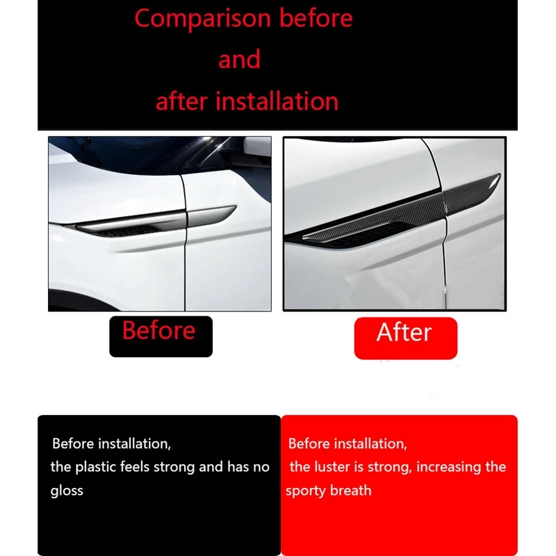4 шт. автомобильное углеродное волокно ABS боковое крыло вентиляционное отверстие