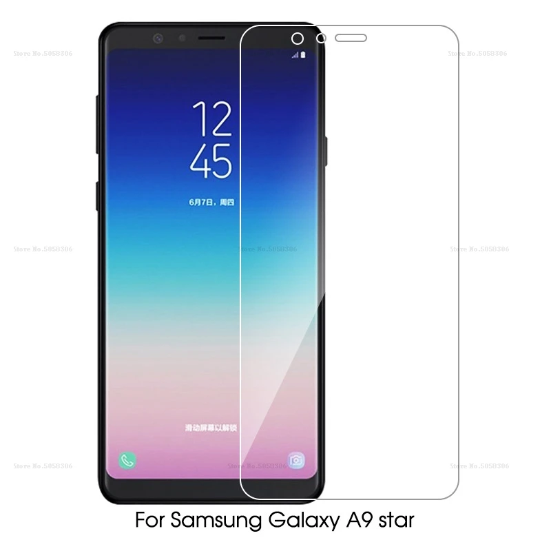 Защитное стекло для Samsung Galaxy A8 A9 A7 A750 2018 Star Lite A6 Plus A9S|Защитные стёкла и плёнки