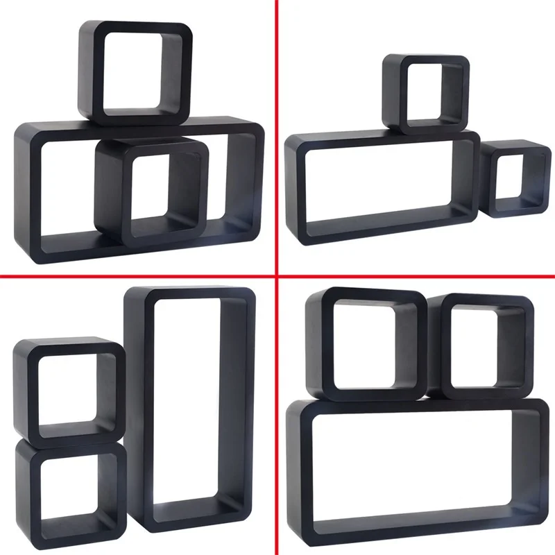 3 шт. 2 разных размера простой элегантный дизайн плавающий Настенный декор для