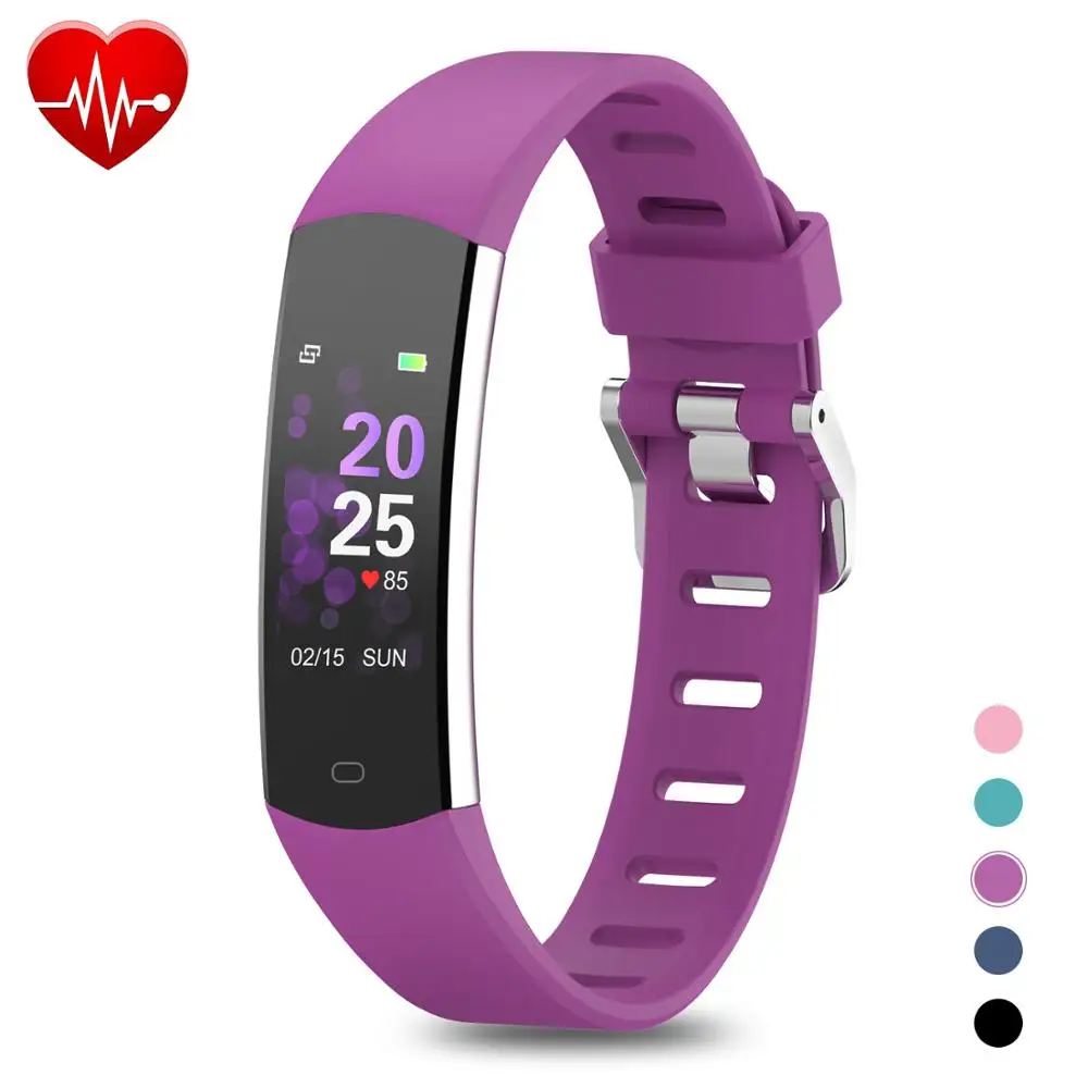 FT905HR-purple BingoFit Детские умные часы несколько спортивных фитнес-браслетов трекер активности Montre для iphone Android пульсометр часы - Цвет: FT905HR-purple