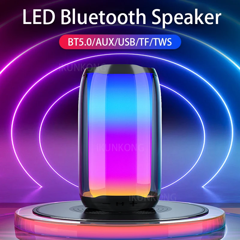 

2022 Bluetooth Speaker Mini Wireless Loudspeaker LED TF Card USB Subwoofer Portable MP3 Music Sound Column for PC Mobile Phone