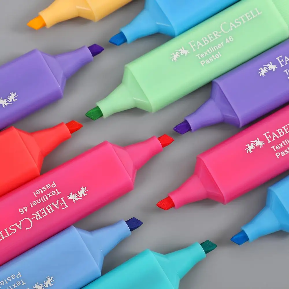

1pc Faber Castell Macaroon Highlighter Pen Water-based Fluorescent pen Marker pen bullet joural School supplies