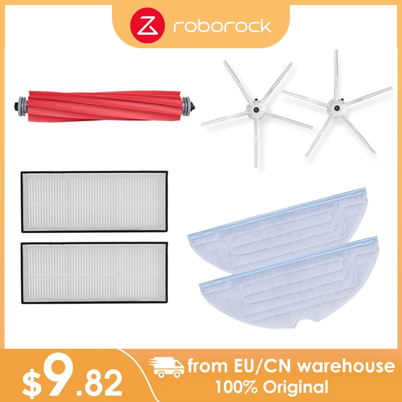 

Original Roborock S7 Accessories of Washable Filter Detachable Rubber Main Brush Mop Cloth Side Brush Spare Parts (optional)