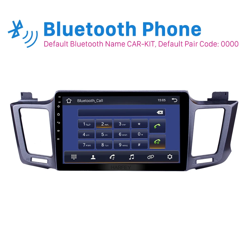 Автомагнитола Harfey с GPS 10 1 дюйма 2Din Android 9 0 для Toyota RAV4 2013 2016 4G Wi Fi AM FM Bluetooth USB DVR