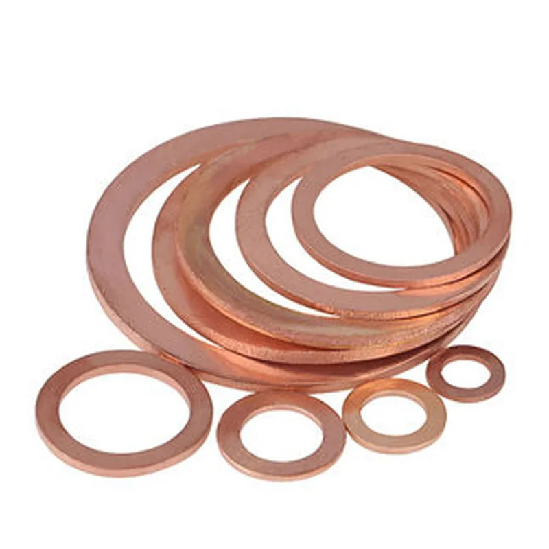 M10 M12 Медная Прокладка 2 мм Толстая шайба лодка уплотнение манометр плоская