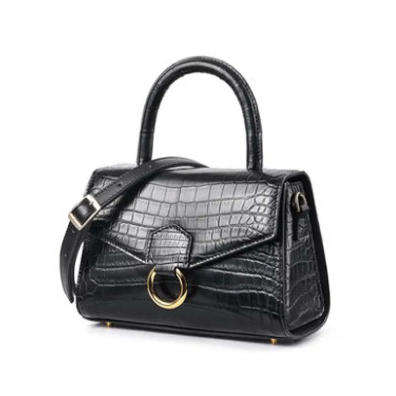 Новая импортная женская сумка ouluoer из крокодиловой кожи модная черные женские