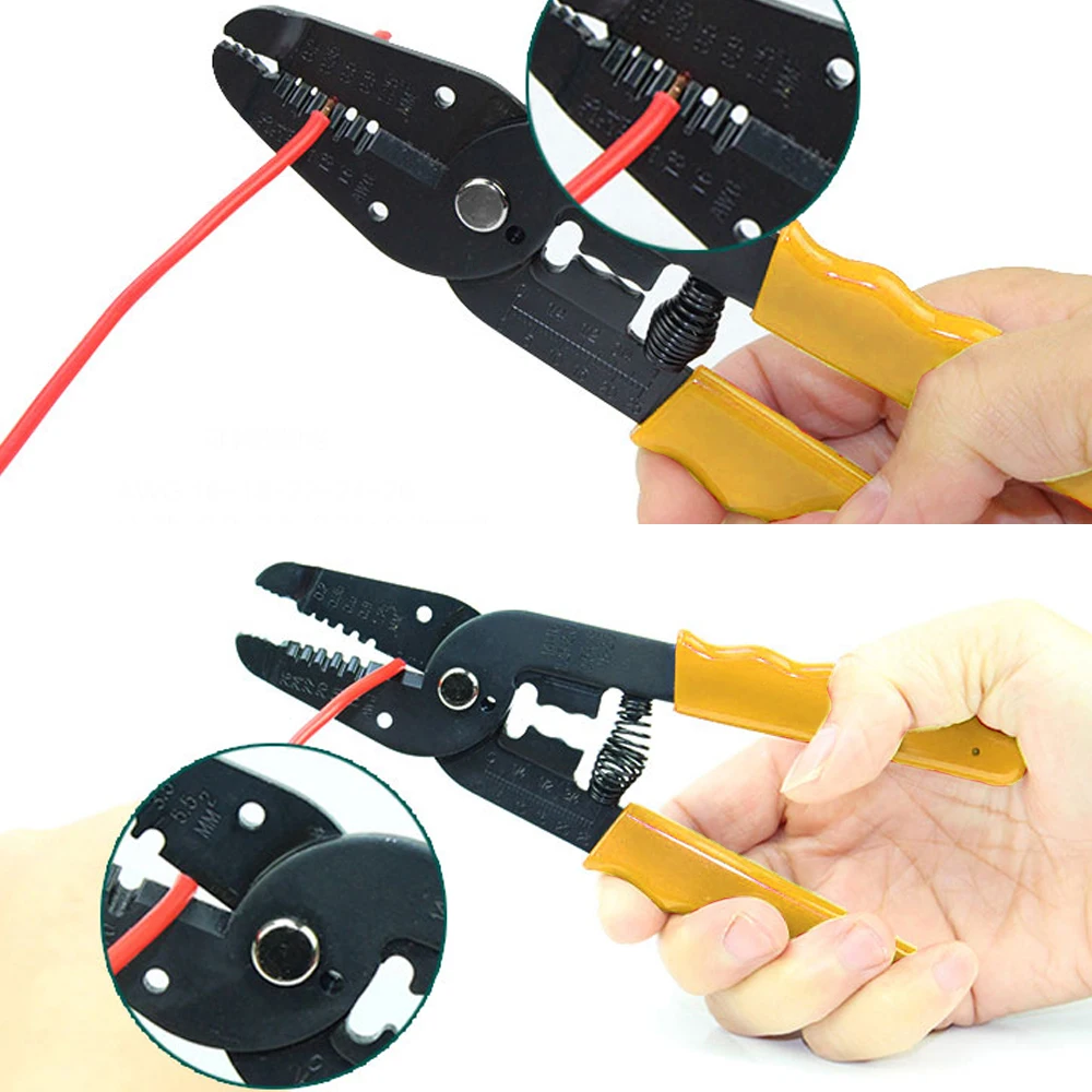 7 в 1 многофункциональный инструмент для зачистки проводов кабеля режущий зажим