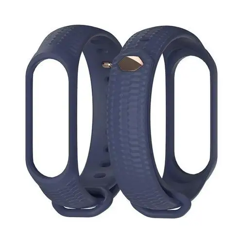 midnight blue Мягкий Красочный геометрический узор для mi Band 4 аксессуары Pulseira mi band 4 спортивный силиконовый браслет ремешок для Xiao mi Smart Watch - Цвет: midnight blue