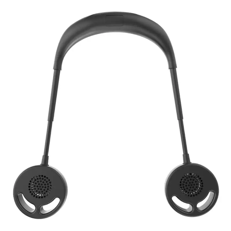 

Handsfree Neckband Hanging USB Leafless Rechargeable Hanging Neck Double Fan