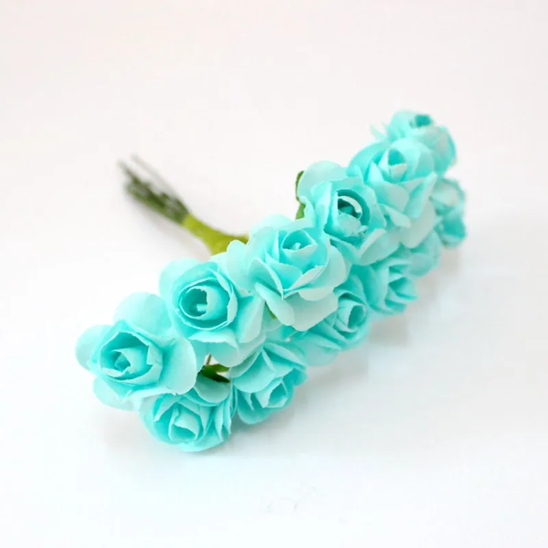 144 шт. 2 см Искусственный шелковица бумажные розы Скрапбукинг цветы для Scrapbooking