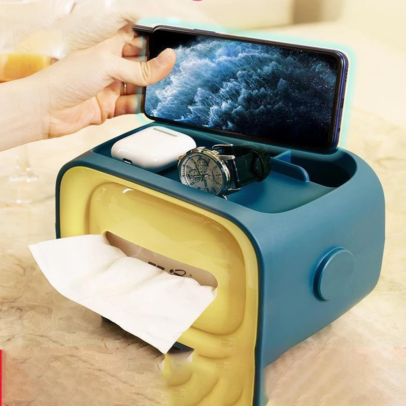 

Multi-function Tissue Box Desktop Television Take Carton Creative Paper Kitchen Smoke Box Toilet Paper Tissue Holder