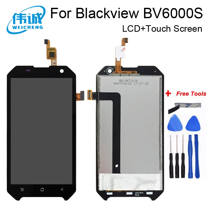 Для Blackview BV6000 100% оригинальный ЖК-дисплей Дисплей и тп кодирующий преобразователь