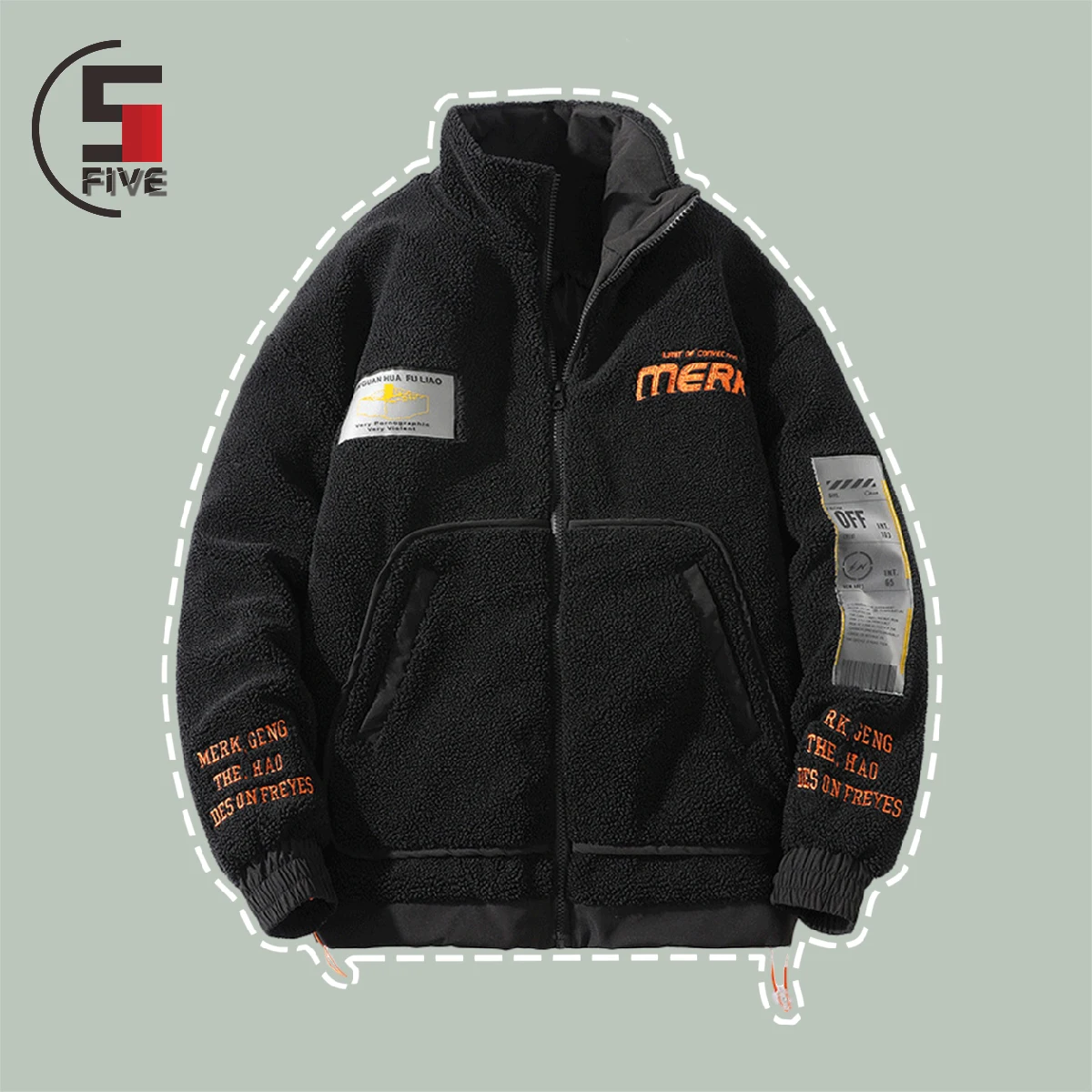 

Hip Hop Embroidery Parka Men 2021 Winter Season Lambswool Casual Padded Jackets Harajuku Streetwear Oversized College Outerwear