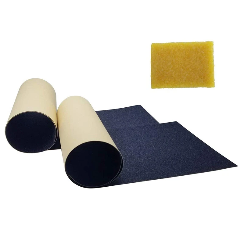 

ELOS-Non-Slip Skateboard Deck Sandpaper Grip Tape with Skateboard Eraser for Skating Board Longboarding Skateboard Accessory