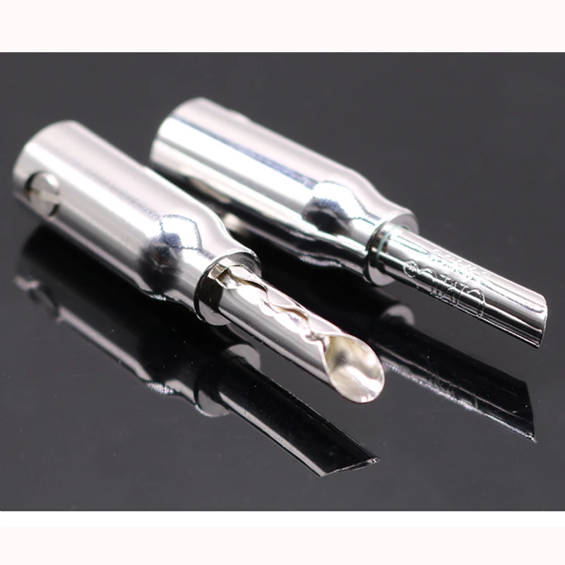 Hi end HiFi аудио Красный медный Посеребренный разъем типа банан BFA Jack 3 мм ~ 6 кабель