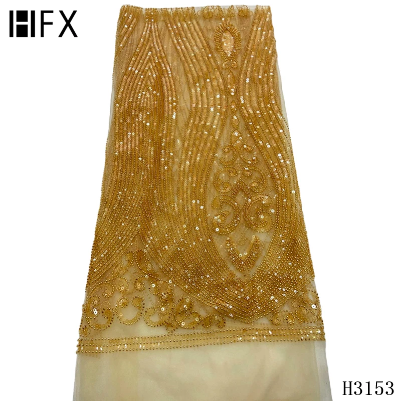 Модная африканская кружевная ткань HFX высокого качества нигерийская ручной