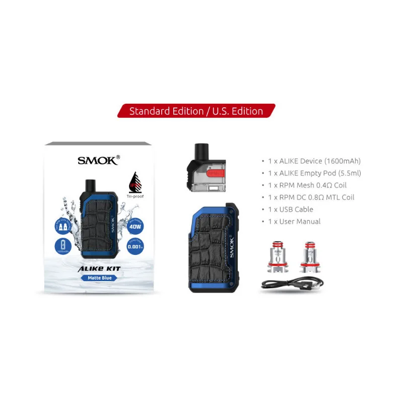 Новинка испаритель SMOK Alike Vape Pod Kit картридж 5 мл аккумулятор 1600 мАч электронная