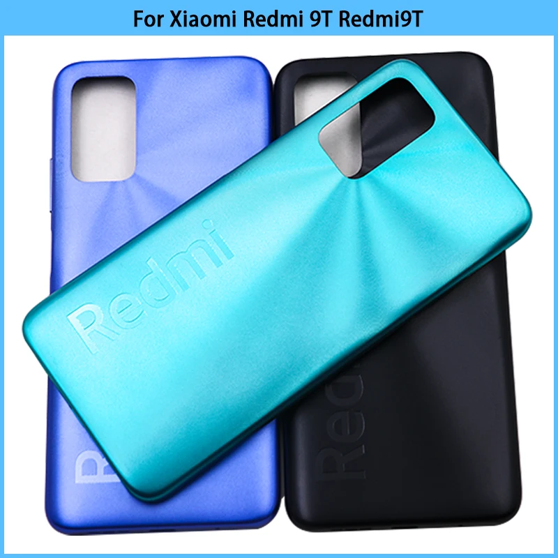 

10PCS For Xiaomi Redmi 9T Plastic Battery Back Cover Panel Rear Door For Redmi9T Housing Case With Volume Button Replacement