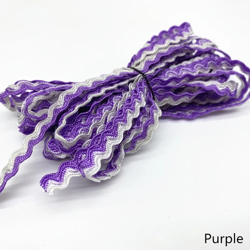 5 ярдов двухцветная изогнутая волнистая лента с кружевной отделкой для рукоделия