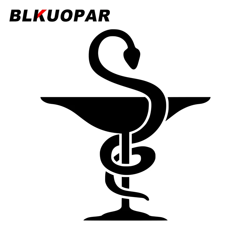 BLKUOPAR-символ змеи медицинский Кубок автомобильные наклейки водонепроницаемые