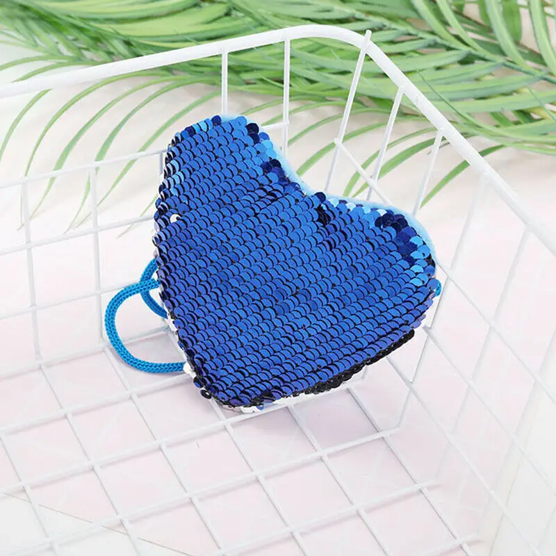 Новинка 2019 модная детская сумка для монет с блестками и сердцем кошелек рисунком