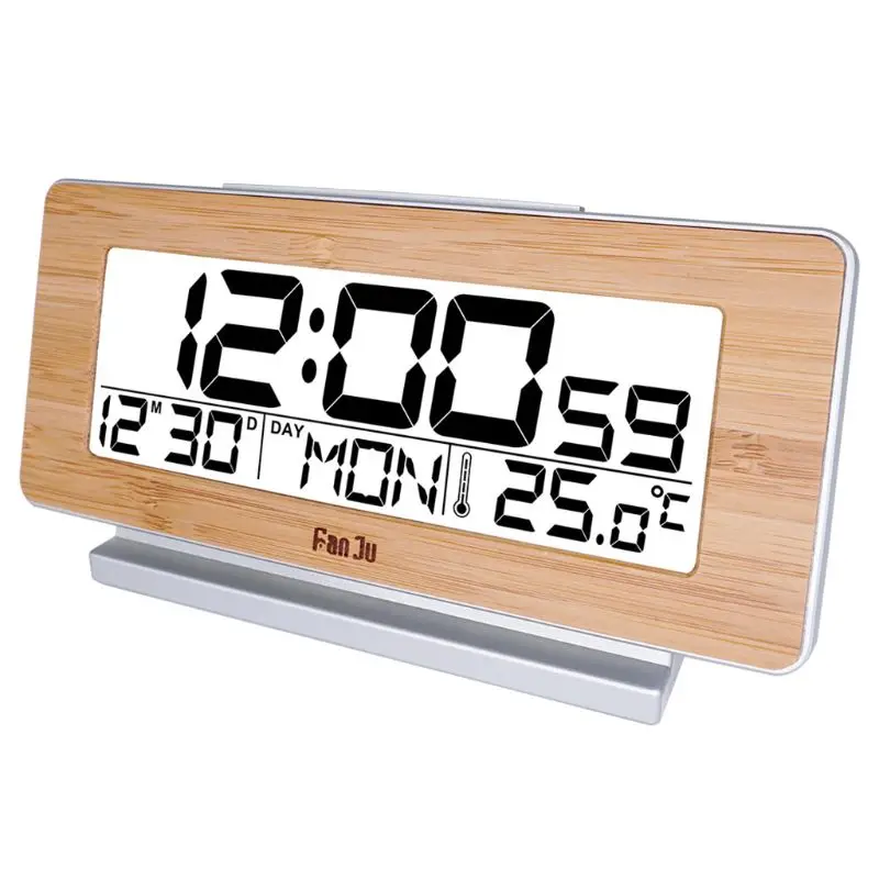 

Multi-function LCD Display Digital Alarm Clock Thermometer 12H/24H Time Calendar Snooze Backlight Desktop Clock