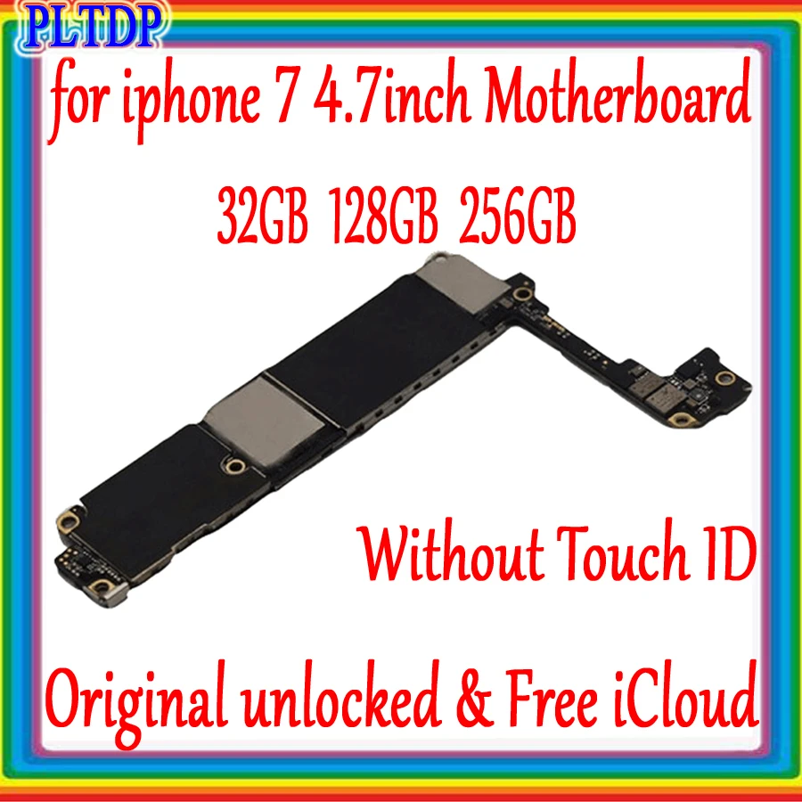 Оригинальная разблокированная материнская плата 32 ГБ/128 ГБ/256 ГБ для iphone 7 с/без Touch